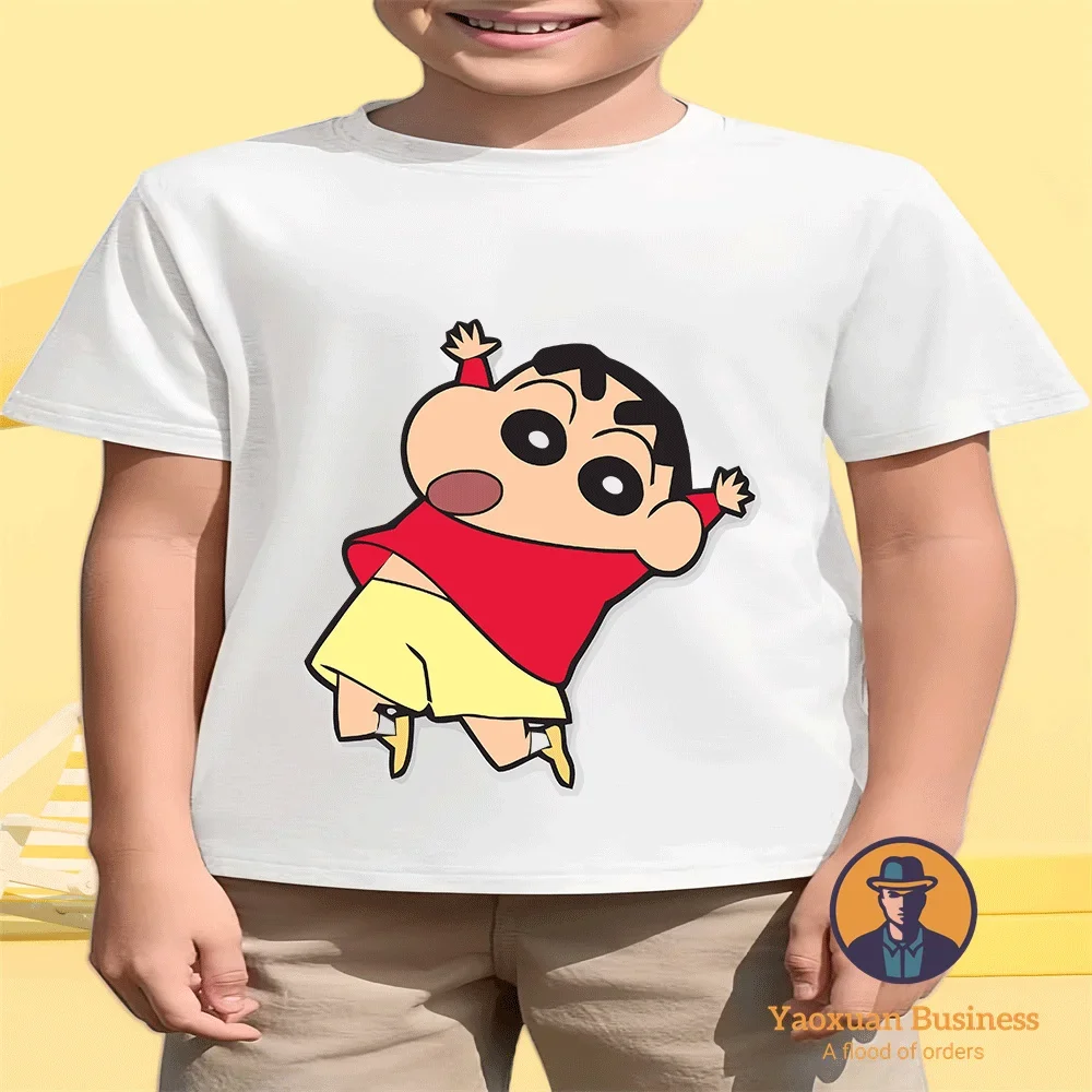 Trendy Hot Sale Round Neck Pure Cotton T Shirt Crayon Shin Chan Theme Boys Girls Summer Wear
Trendy Hot Sale Round Neck Pure Cotton T Shirt Crayon Shin Chan Theme Boys Girls Summer Wear