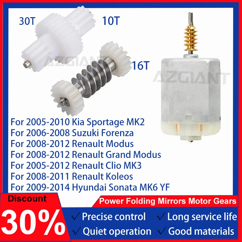 Car Exterior Folding Mirror Motor Gears For Kia Sportage Hyundai Sonata MK6 YF Renault Grand Modus/Clio/Koleos Suzuki Forenza
Car Exterior Folding Mirror Motor Gears For Kia Sportage Hyundai Sonata MK6 YF Renault Grand Modus/Clio/Koleos Suzuki Forenza