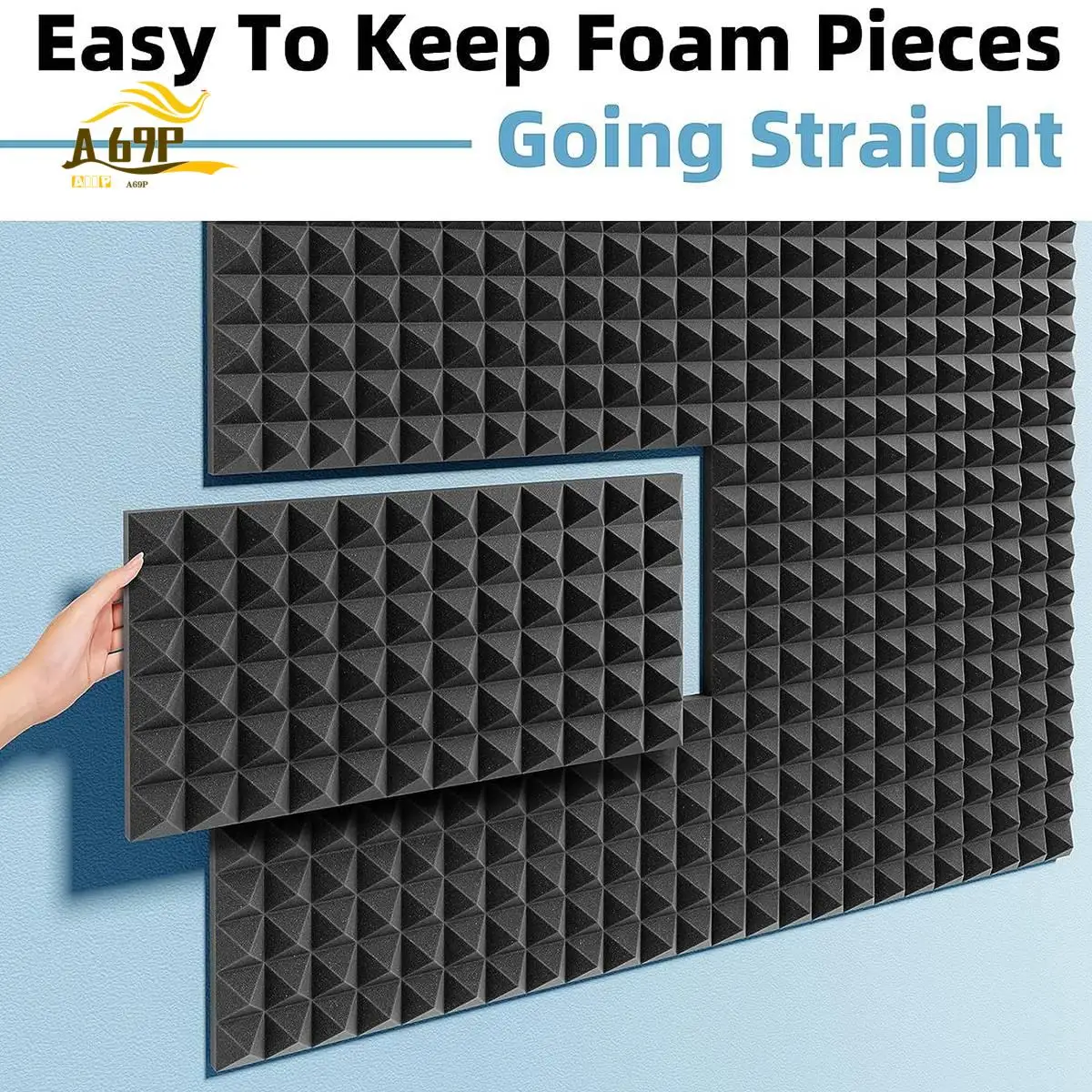 A69P-6 Pack Self-Adhesive Sound Proof Foam Panels,24Inch X 12Inch X 2Inch Acoustic Foam Panels Pyramid Acoustic Panels Easy To U
A69P-6 Pack Self-Adhesive Sound Proof Foam Panels,24Inch X 12Inch X 2Inch Acoustic Foam Panels Pyramid Acoustic Panels Easy To U