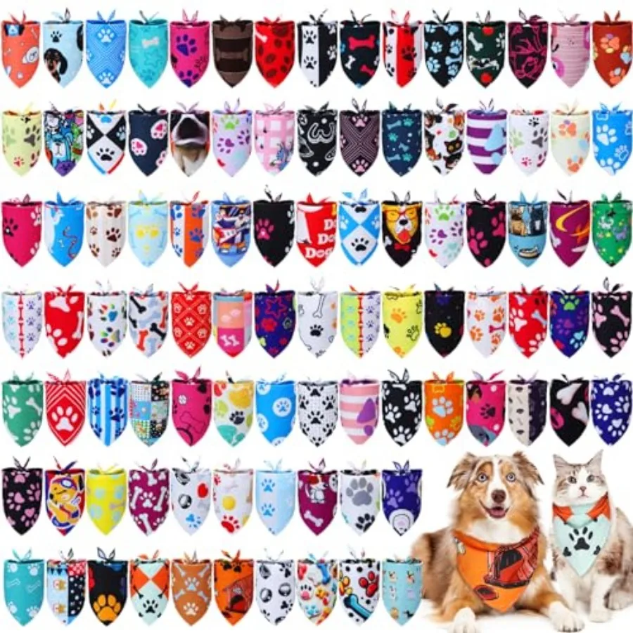 Pcs Dog Bandanas Bulk Pet Bibs Colorful Triangle Scarf Pattern Pet Bandanas for Medium Dogs Holiday Birthday Costume Decor
Pcs Dog Bandanas Bulk Pet Bibs Colorful Triangle Scarf Pattern Pet Bandanas for Medium Dogs Holiday Birthday Costume Decor