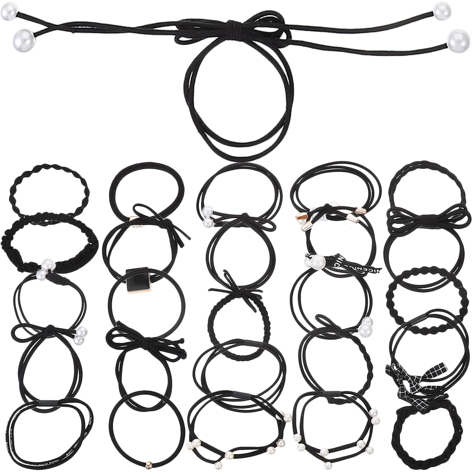 24 Pcs Black Hair Ribbon Elastic Ties Bulk Band for Women Girls Ponytail Holders Hair Accessories Styling Tools
24 Pcs Black Hair Ribbon Elastic Ties Bulk Band for Women Girls Ponytail Holders Hair Accessories Styling Tools