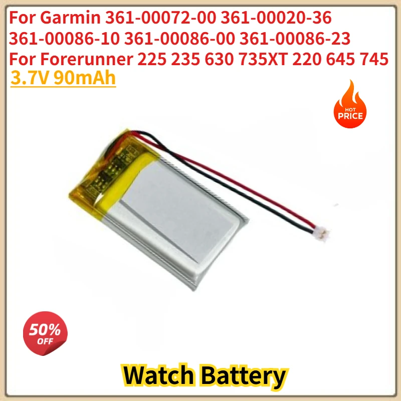 361-00072-00 361-00086-00 High Quality Watch Battery 3.7V 90mAh For Garmin Forerunner 220 225 235 630 645 745 735XT Brand New
361-00072-00 361-00086-00 High Quality Watch Battery 3.7V 90mAh For Garmin Forerunner 220 225 235 630 645 745 735XT Brand New