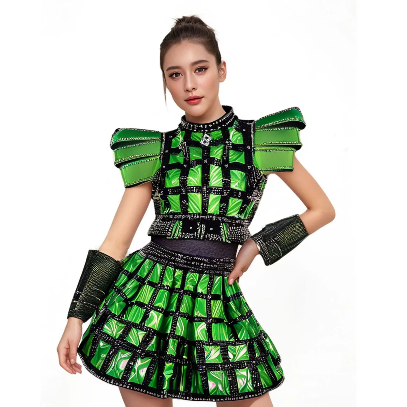 SIX Anne Boleyn Cosplay Costume Girl Group Singer Green Sequined Rivet Dress Broadway Musical Performance Clothes Halloween Set
SIX Anne Boleyn Cosplay Costume Girl Group Singer Green Sequined Rivet Dress Broadway Musical Performance Clothes Halloween Set