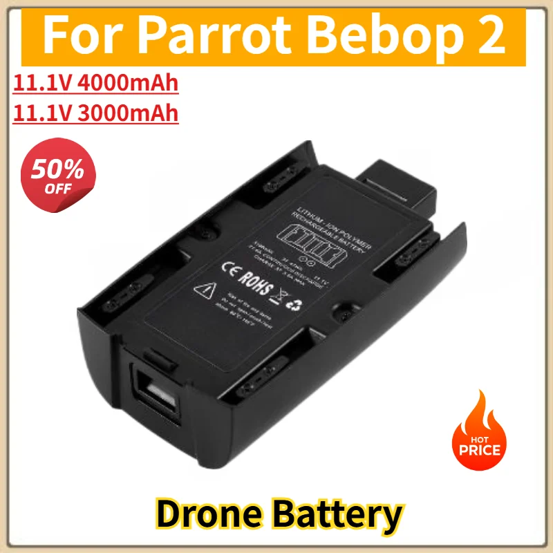 4000mAh 3000mAh High Capacity Battery for Parrot Bebop 2 Drone Brand New Replacement Battery
4000mAh 3000mAh High Capacity Battery for Parrot Bebop 2 Drone Brand New Replacement Battery