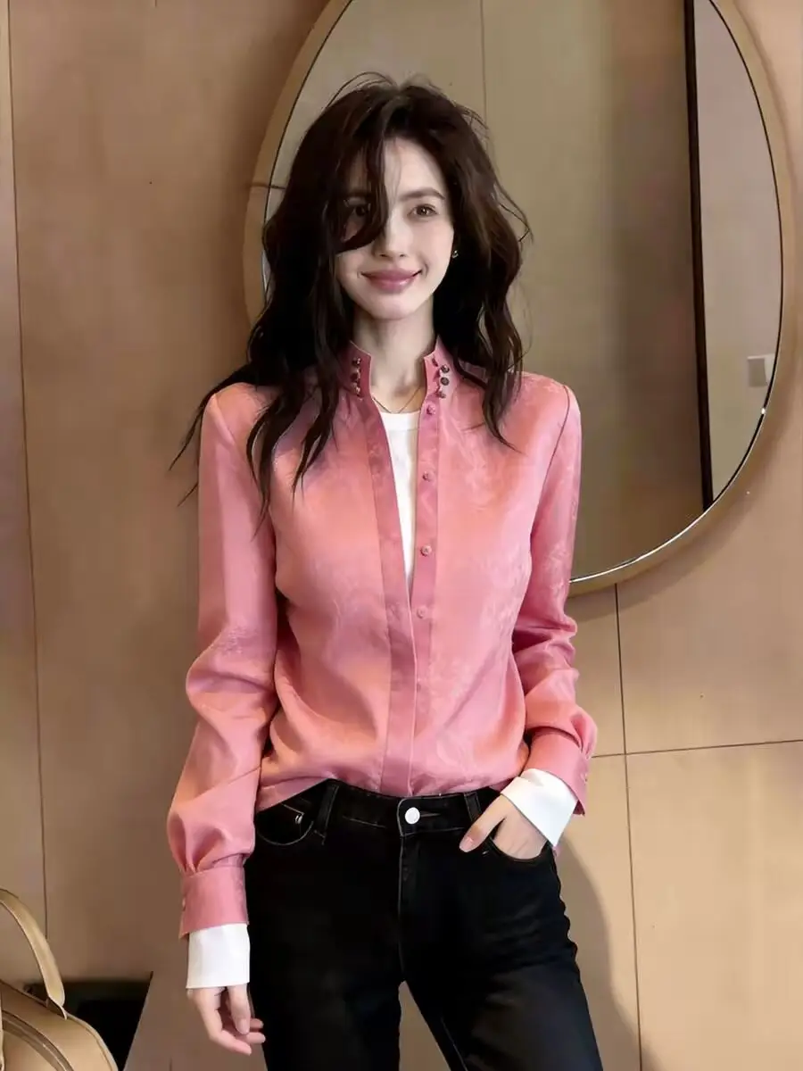 Unique Beautiful Women's Long Sleeve Shirt Spring Design Sensation Small Fashion Elegant Personality Outlet Brand Korean Style
Unique Beautiful Women's Long Sleeve Shirt Spring Design Sensation Small Fashion Elegant Personality Outlet Brand Korean Style