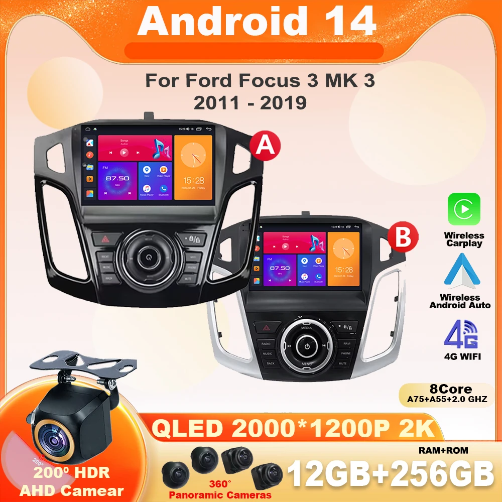 Android 14 Car Radio Carplay Player Multimedia Navigation GPS 4G WIFI 5G Head Unit Stereo DSP For Ford Focus 3 MK 3 2011 - 2019
Android 14 Car Radio Carplay Player Multimedia Navigation GPS 4G WIFI 5G Head Unit Stereo DSP For Ford Focus 3 MK 3 2011 - 2019