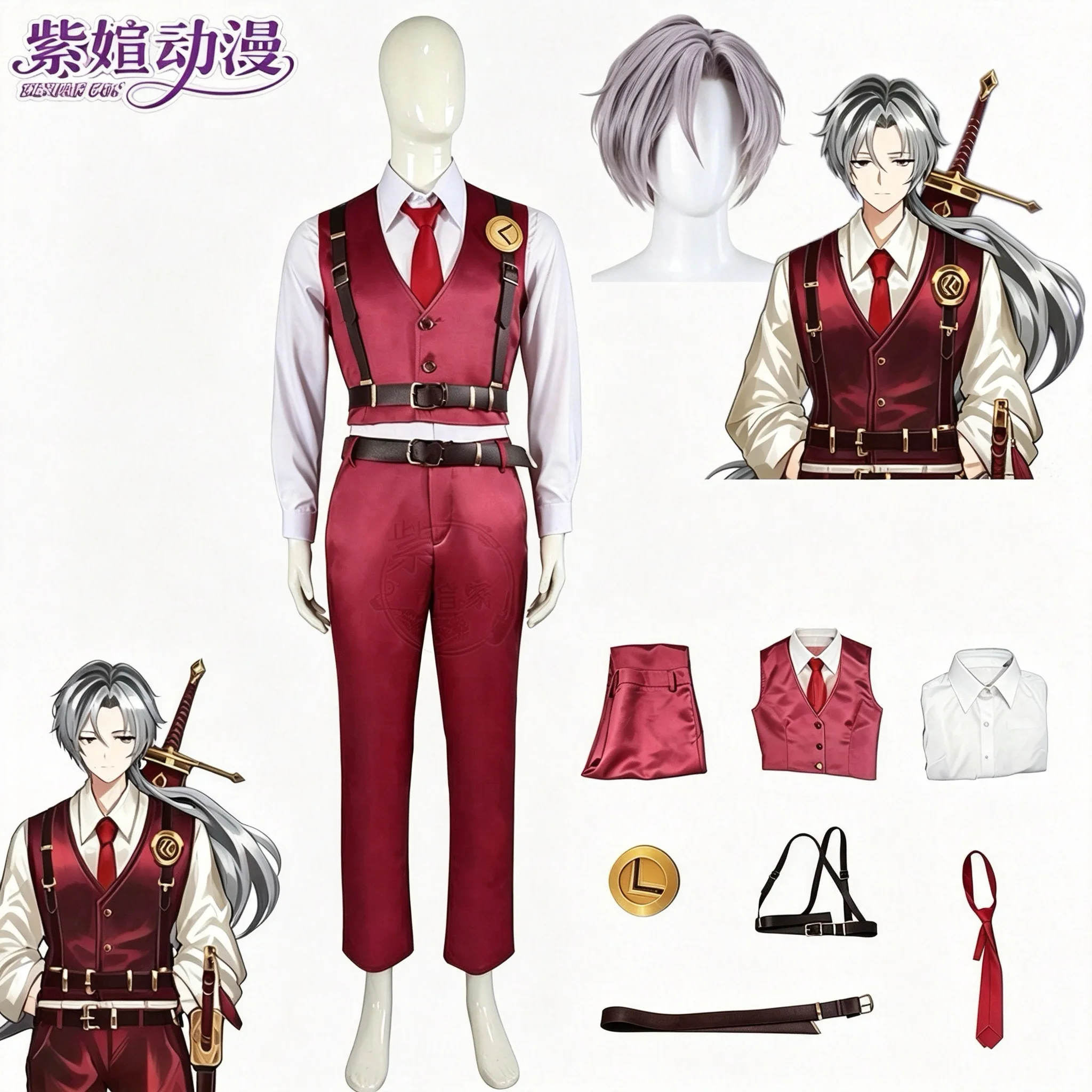Game Limbus Company Lucio Thumb Underlin Cosplay Costume Wig Full Set Uniform Outfit Halloween Carnival Party Suit For Men Women
Game Limbus Company Lucio Thumb Underlin Cosplay Costume Wig Full Set Uniform Outfit Halloween Carnival Party Suit For Men Women