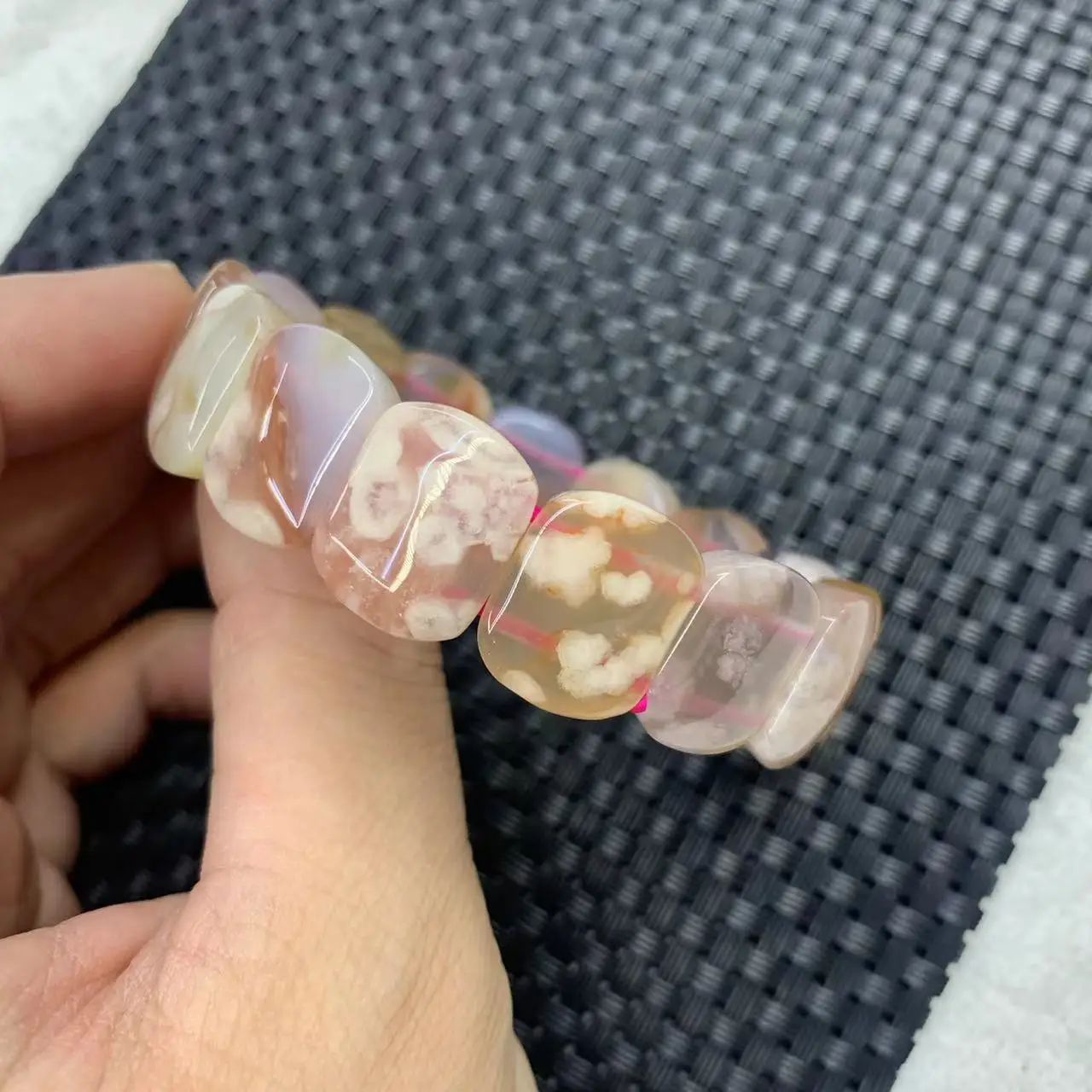 Cherry Blossom Agate Stone Beads Bracelet Natural Gemstone DIY Jewelry Bangle For Woman For Gift Wholesale
Cherry Blossom Agate Stone Beads Bracelet Natural Gemstone DIY Jewelry Bangle For Woman For Gift Wholesale