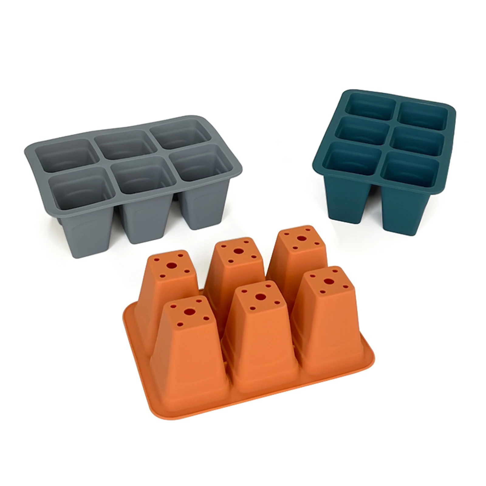 Yard Gardening Seedling Trays Accessory Reusable Thickened 6-holes Silicone Seedling Tray Easy Demold Drainage Ventilation Tools
Yard Gardening Seedling Trays Accessory Reusable Thickened 6-holes Silicone Seedling Tray Easy Demold Drainage Ventilation Tools