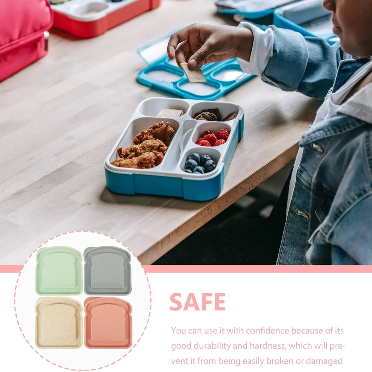 Sandwich 4pcs Toast Shape Sandwich Box Bread Holders Camping Picnic Food Snack Cake Salad Bowl Reusable Fruit Vegetable Conta
Sandwich 4pcs Toast Shape Sandwich Box Bread Holders Camping Picnic Food Snack Cake Salad Bowl Reusable Fruit Vegetable Conta