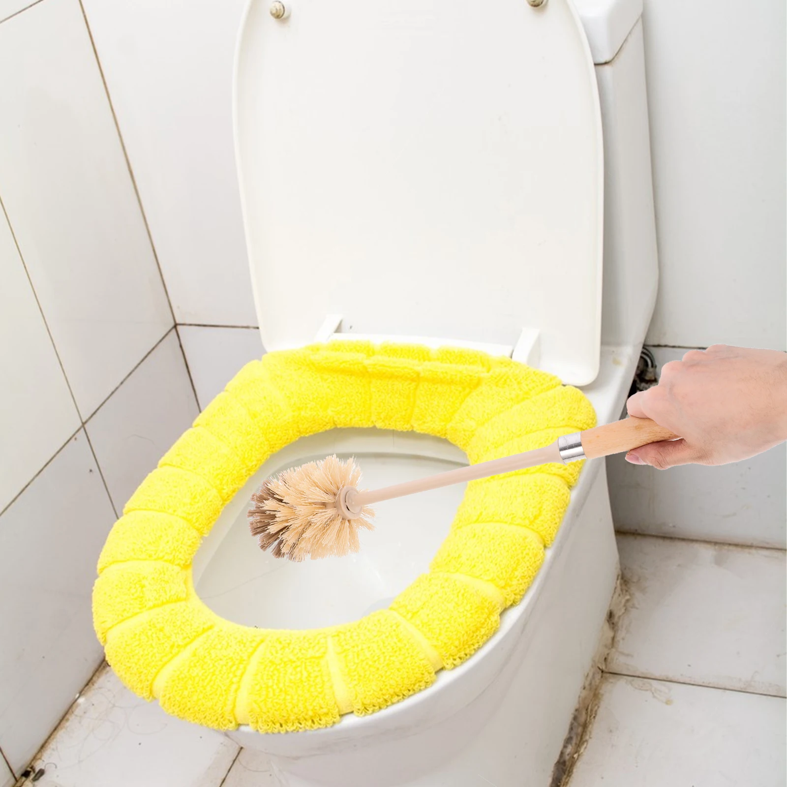 Toilet Brush Long Handle Wood Handle Soft Bristles Bathroom Cleaning Brush Scrubber Tool For Toilet Bowl Floor Wall Narrow
Toilet Brush Long Handle Wood Handle Soft Bristles Bathroom Cleaning Brush Scrubber Tool For Toilet Bowl Floor Wall Narrow