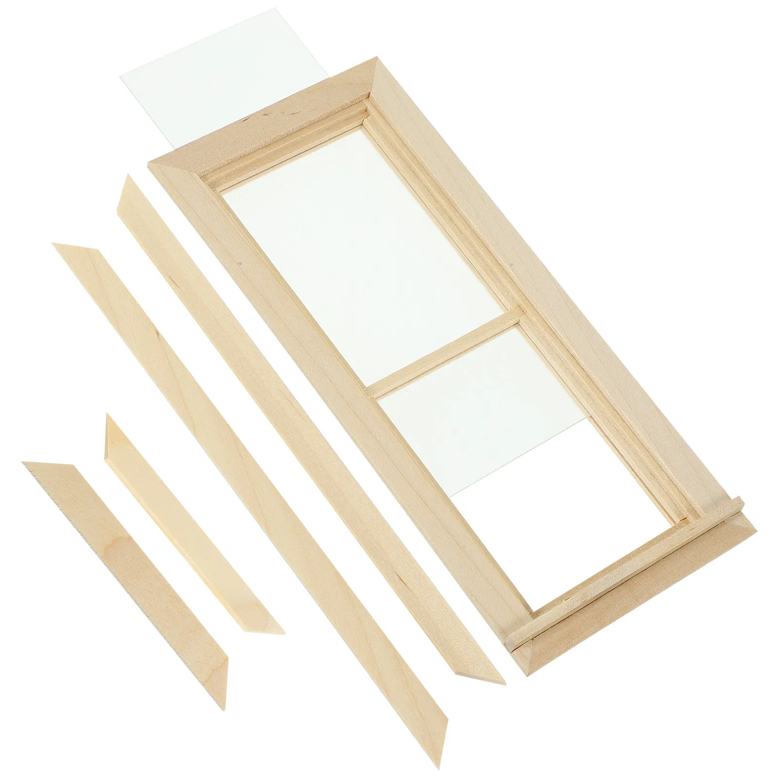 Miniature Wooden Window Dollhouse Accessory Uncolored DIY Decorative Prop Smooth Finish Elegant Tiny House Ornament for Bedroom
Miniature Wooden Window Dollhouse Accessory Uncolored DIY Decorative Prop Smooth Finish Elegant Tiny House Ornament for Bedroom