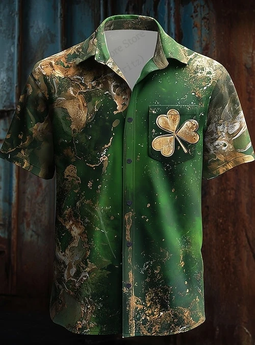 Vintage St. Patrick's Day Hawaiian Shirt Clover 3D Print Shirt Men Women Fashion Short Sleeve Vocation Beach Festival Blouse New
Vintage St. Patrick's Day Hawaiian Shirt Clover 3D Print Shirt Men Women Fashion Short Sleeve Vocation Beach Festival Blouse New