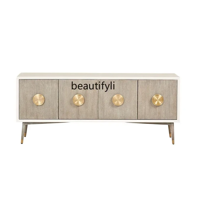 A Living room light luxury TV floor cabinet modern simple solid wood furniture coffee table TV cabinet combination
A Living room light luxury TV floor cabinet modern simple solid wood furniture coffee table TV cabinet combination