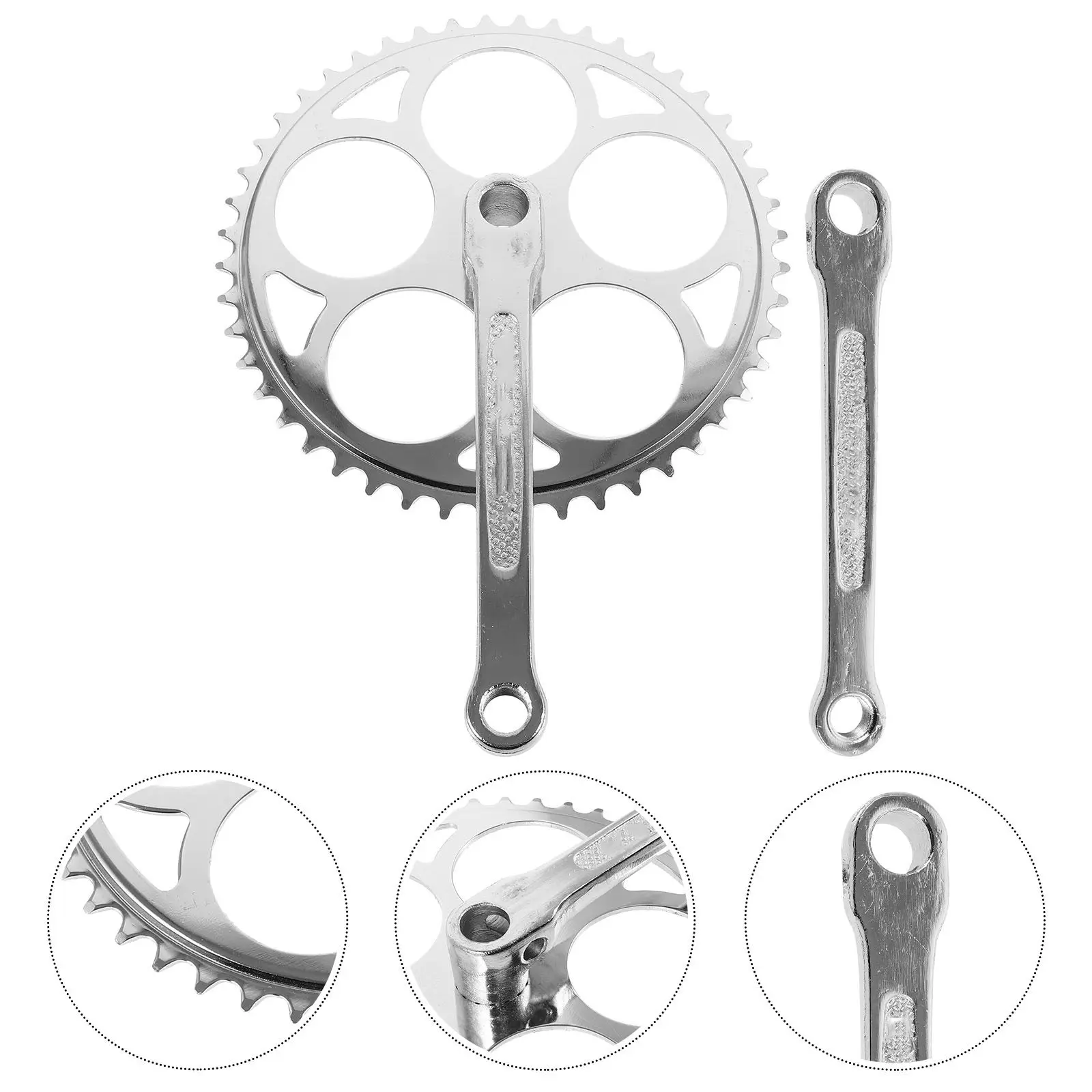 1Set Bicycle Crank Arm Steel High Strength Lightweight Crank Set for Single Road Folding Fixed Gear Bike Chainring
1Set Bicycle Crank Arm Steel High Strength Lightweight Crank Set for Single Road Folding Fixed Gear Bike Chainring