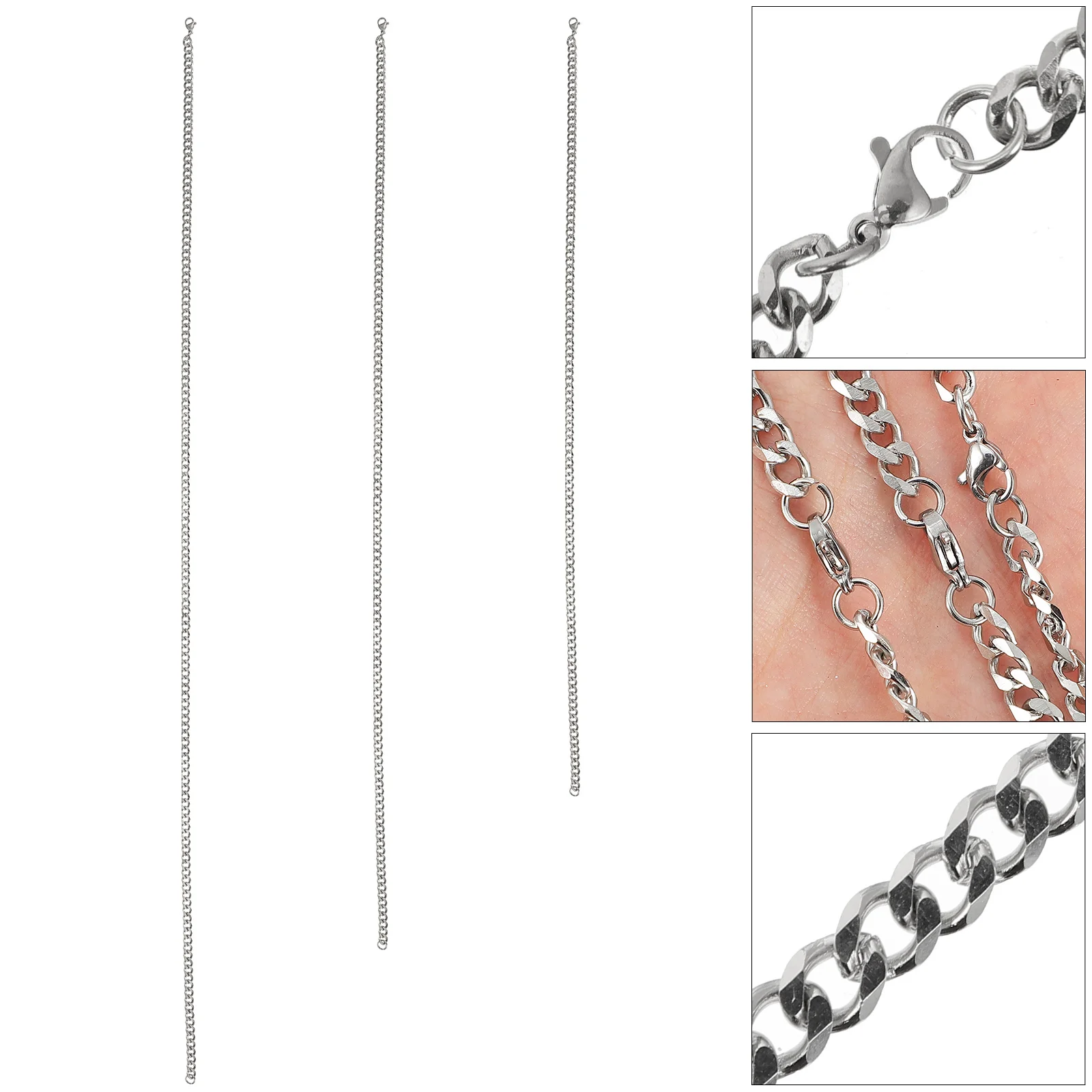 3pcs Stainless Steel Necklace For Men Hip-Hop Style Jewelry Durable Fashion Chain Punk Accessory Retro Decorative Male Jewelry
3pcs Stainless Steel Necklace For Men Hip-Hop Style Jewelry Durable Fashion Chain Punk Accessory Retro Decorative Male Jewelry