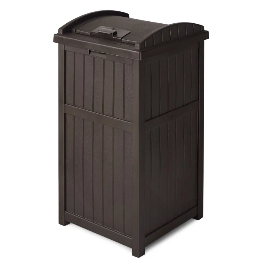 Resin Hideaway Outdoor Trash Can with Latching Lid for Garden Patio or Deck Use Durable Weather-Resistant Design with Secure La
Resin Hideaway Outdoor Trash Can with Latching Lid for Garden Patio or Deck Use Durable Weather-Resistant Design with Secure La