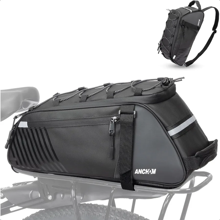 Rear Bike Rack Bag 8L PVC Water Resistant Bicycle Bag for Road and Mountain Bikes Commuter Bag for Grocery Shopping and Cycling
Rear Bike Rack Bag 8L PVC Water Resistant Bicycle Bag for Road and Mountain Bikes Commuter Bag for Grocery Shopping and Cycling