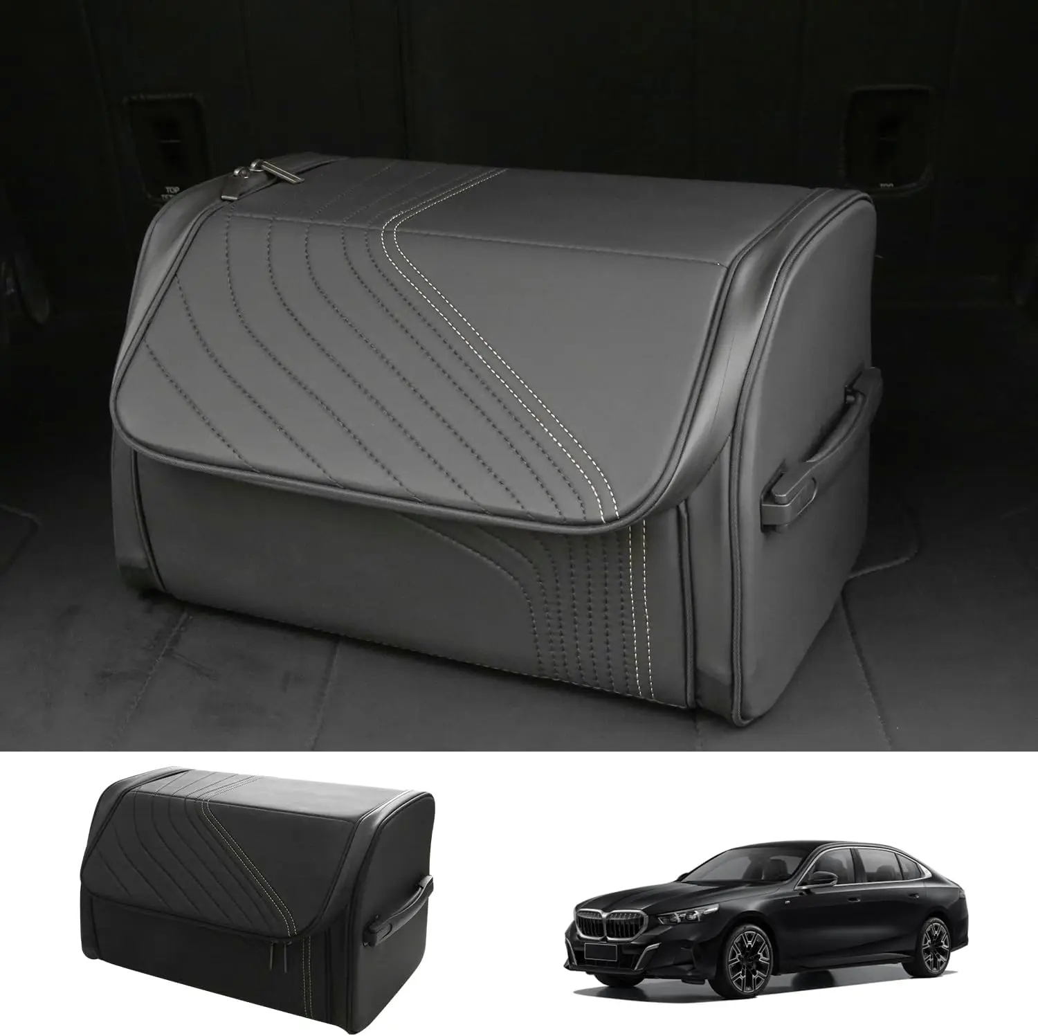 Багажник для BMW (внедорожник/седан/грузовик), из премиальной кожи, черный, складной, с крышкой и прочной ручкой
Багажник для BMW (внедорожник/седан/грузовик), из премиальной кожи, черный, складной, с крышкой и прочной ручкой
