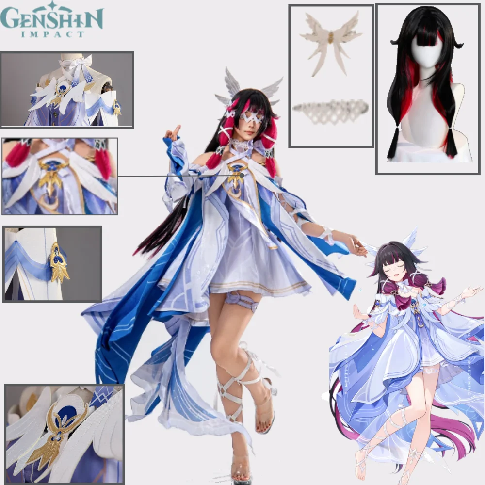 Columbina Hyposelenia Cosplay Costume Genshin Impact Moon Maiden Outfit Wig Anime Game Role Play Dress for Halloween Party
Columbina Hyposelenia Cosplay Costume Genshin Impact Moon Maiden Outfit Wig Anime Game Role Play Dress for Halloween Party