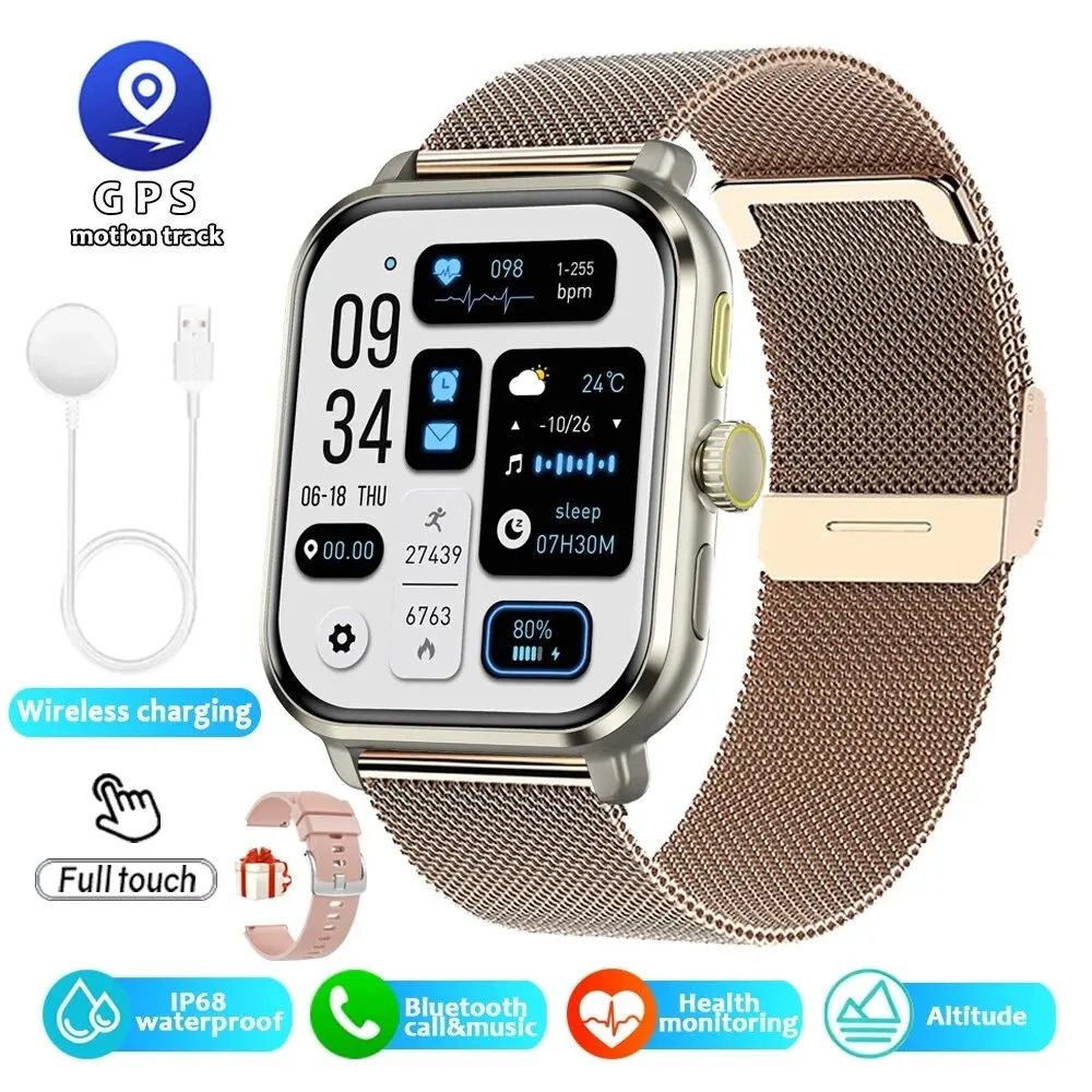Bluetooth Call Smart Watch Women Health Monitor Watch Customizable Dial Fitness Sports Waterproof Watch Men Android IOS 2026 New
Bluetooth Call Smart Watch Women Health Monitor Watch Customizable Dial Fitness Sports Waterproof Watch Men Android IOS 2026 New