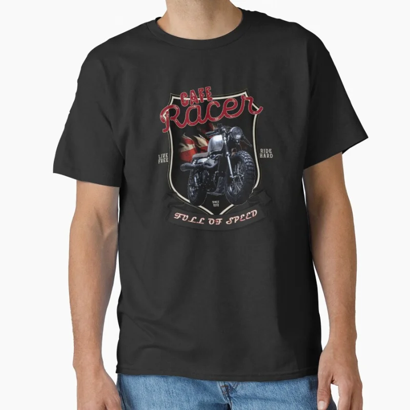 Cafe Racer - full of speed Ride or die speed race Short-sleeve crewneck T-shirt for motorcycle rider large size tee Adult Tops
Cafe Racer - full of speed Ride or die speed race Short-sleeve crewneck T-shirt for motorcycle rider large size tee Adult Tops
