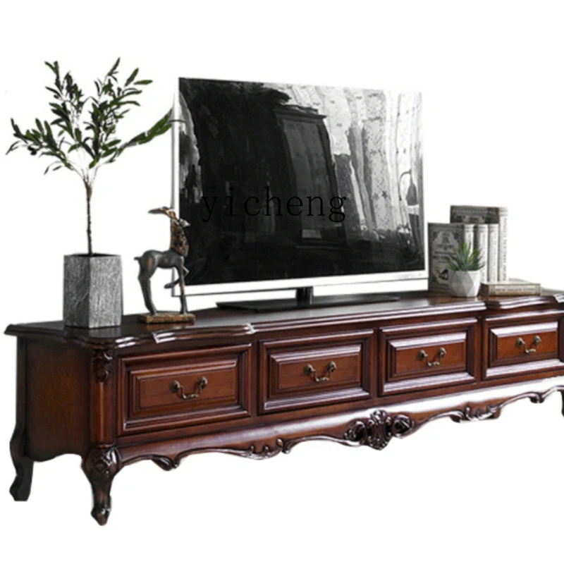 TQH TV cabinet solid wood living room home coffee table combination European retro light luxury cabinet French side cabinet
TQH TV cabinet solid wood living room home coffee table combination European retro light luxury cabinet French side cabinet