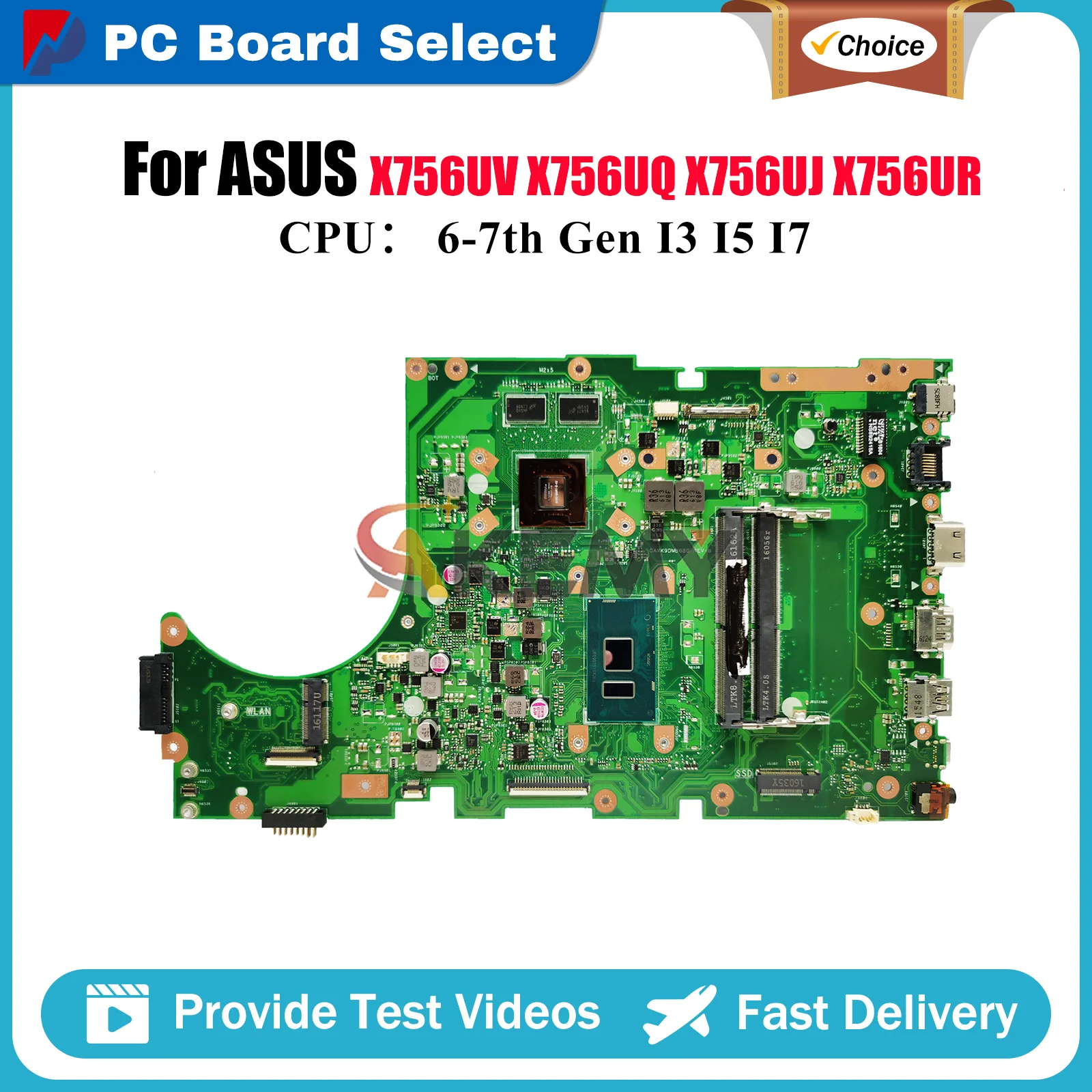 X756UV Материнская плата для ноутбука ASUS X756UQ X756U X756UAK X756UR X756UXM X756UQK X756UX X756UA X756UJ A756U Материнская плата I3 I5 I7 CPU
X756UV Материнская плата для ноутбука ASUS X756UQ X756U X756UAK X756UR X756UXM X756UQK X756UX X756UA X756UJ A756U Материнская плата I3 I5 I7 CPU