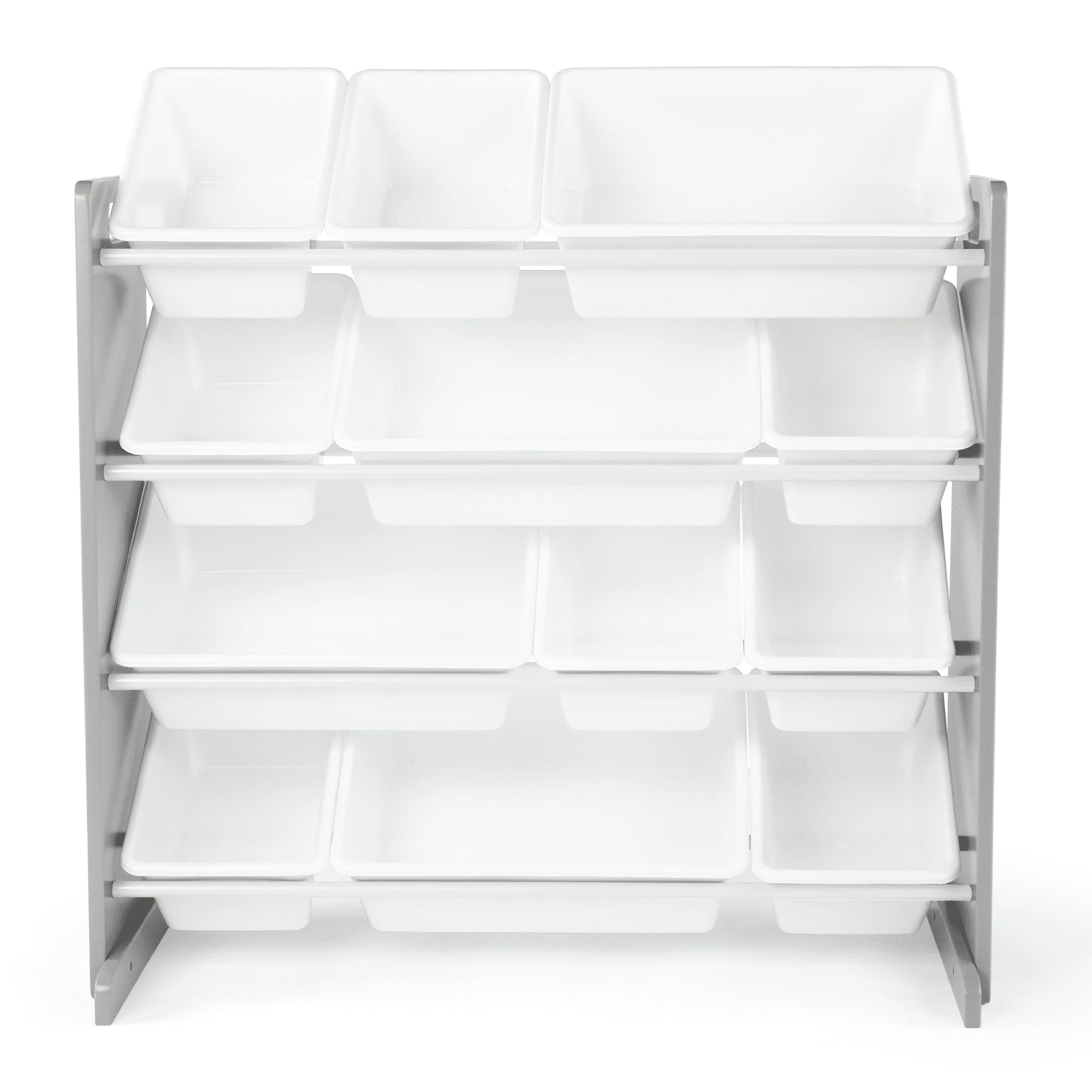 Grey and White Kids' Toy Organizer with 12 Bins, Compact Storage Solution
Grey and White Kids' Toy Organizer with 12 Bins, Compact Storage Solution