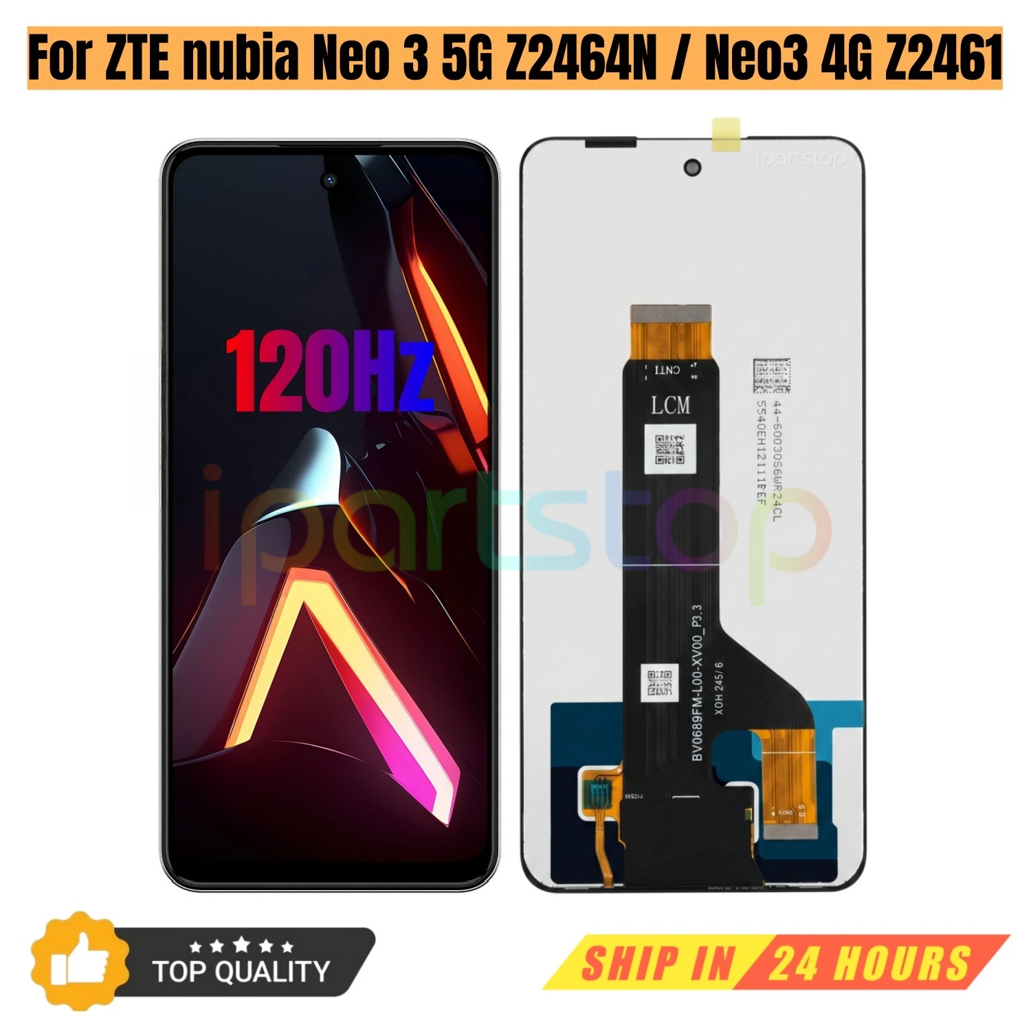 iParts Replacement Display for ZTE nubia Neo 3 5G Z2464N Neo3 4G Z2461 P720F01 120Hz LCD Touch Screen with Frame Assembly OEM
iParts Replacement Display for ZTE nubia Neo 3 5G Z2464N Neo3 4G Z2461 P720F01 120Hz LCD Touch Screen with Frame Assembly OEM