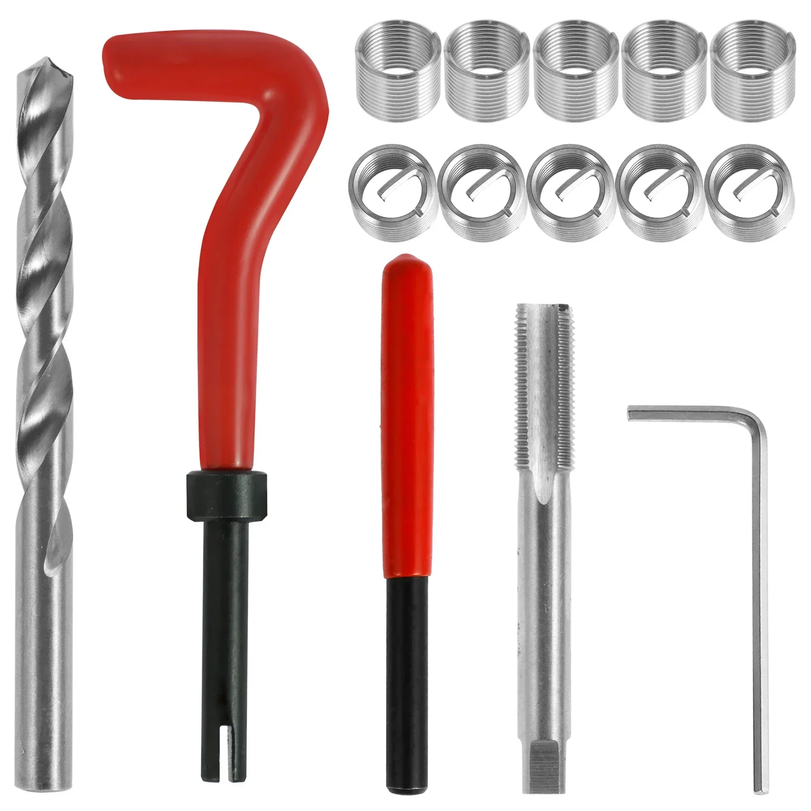 15Pcs Professional Thread Repair Kit M10 x 1.0mm High Speed Steel Metric Thread Repair Kit Portable Drill Thread Restorer for
15Pcs Professional Thread Repair Kit M10 x 1.0mm High Speed Steel Metric Thread Repair Kit Portable Drill Thread Restorer for