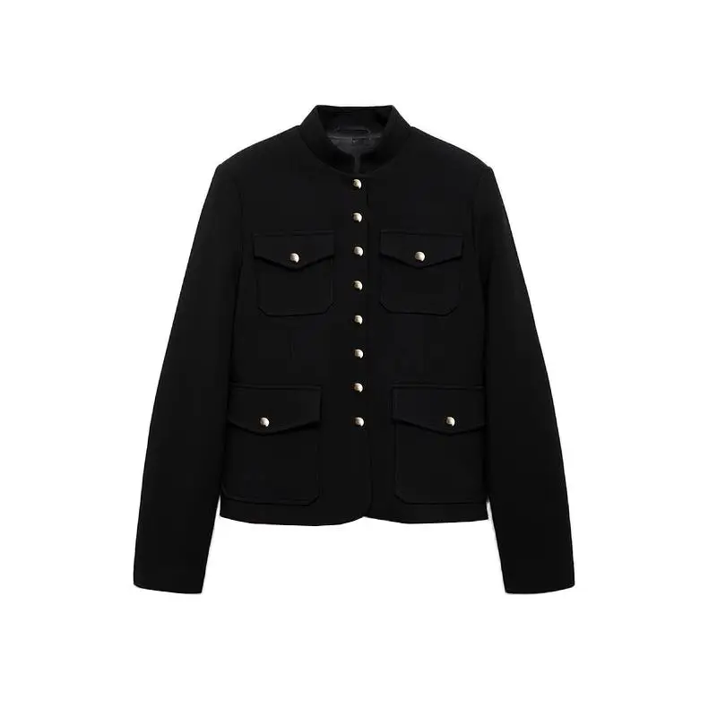 Fall Winter New Women's round Ne Long Sve Metal Bule Commute Jaet Suit Outerwear Polyester Fiber Straight Cut Sle
Fall Winter New Women's round Ne Long Sve Metal Bule Commute Jaet Suit Outerwear Polyester Fiber Straight Cut Sle