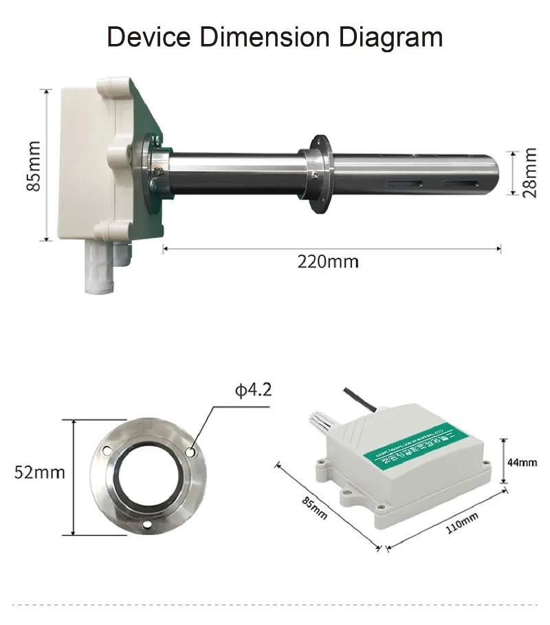 RS485 4-20mA Air Duct Carbon Dioxide Sensor, HVAC, Indoor Air Quality, Office, School, Airport
RS485 4-20mA Air Duct Carbon Dioxide Sensor, HVAC, Indoor Air Quality, Office, School, Airport