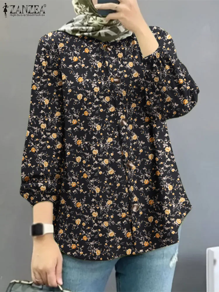 Bohemian Floral Shirts Vintage Muslim Blouse Women Casual Long Sleeve Printed Tops ZANZEA Causal Loose Buttons Blusas Kaftan
Bohemian Floral Shirts Vintage Muslim Blouse Women Casual Long Sleeve Printed Tops ZANZEA Causal Loose Buttons Blusas Kaftan
