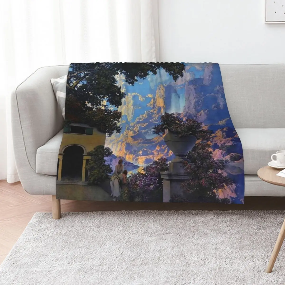 Sunrise (1933) - Maxfield Parrish Throw Blanket Wrinkle Resistant Lightweight Blanket
Sunrise (1933) - Maxfield Parrish Throw Blanket Wrinkle Resistant Lightweight Blanket