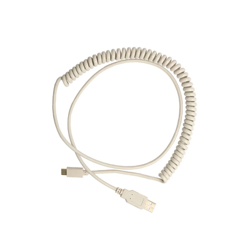Coiled USB Cable White Spring Wire Keyboard Type c Connector Easy Storage Fast Transmission Practical Sturdy ABS
Coiled USB Cable White Spring Wire Keyboard Type c Connector Easy Storage Fast Transmission Practical Sturdy ABS