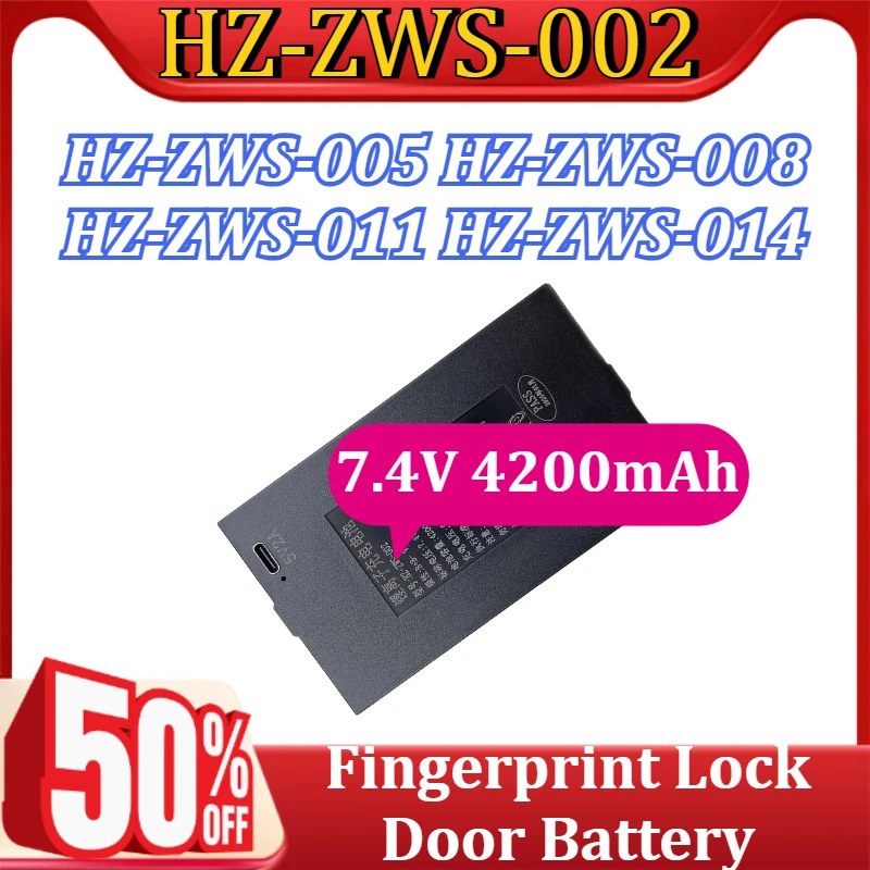 Fingerprint Lock Door Battery HZ-ZWS-002 HZ-ZWS-005 HZ-ZWS-008 HZ-ZWS-011 HZ-ZWS-014 7.4V 4200mAh
Fingerprint Lock Door Battery HZ-ZWS-002 HZ-ZWS-005 HZ-ZWS-008 HZ-ZWS-011 HZ-ZWS-014 7.4V 4200mAh