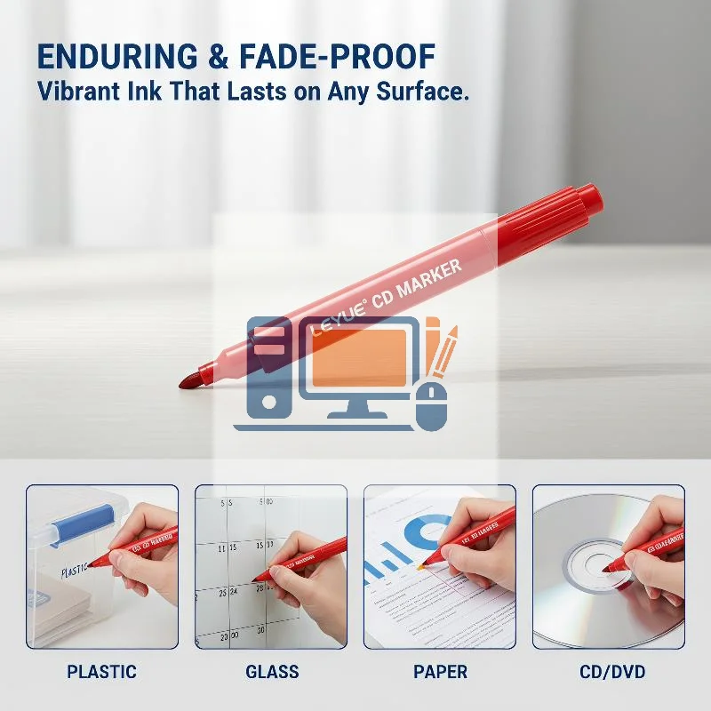 Dual Tip Permanent CD Markers, Waterproof Fast-Drying Ink, Fine & Broad Tips, Ideal for Labeling Discs, DVDs, Photos, Crafts
Dual Tip Permanent CD Markers, Waterproof Fast-Drying Ink, Fine & Broad Tips, Ideal for Labeling Discs, DVDs, Photos, Crafts