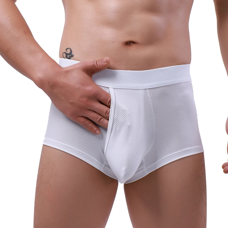 Men's Sexy Mesh Sheer Cotton Antibacterial Underwear Men Side Open Pocket Boxers Breathable Comfort Boxer Shorts Lingerie
Men's Sexy Mesh Sheer Cotton Antibacterial Underwear Men Side Open Pocket Boxers Breathable Comfort Boxer Shorts Lingerie