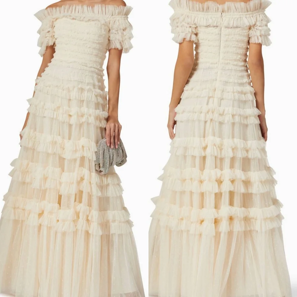 Customized Simple Off the Shoulder Sleeveless Evening Dress Fashion Tulle Prom Dresses Delicate White Special Occasion Gowns
Customized Simple Off the Shoulder Sleeveless Evening Dress Fashion Tulle Prom Dresses Delicate White Special Occasion Gowns