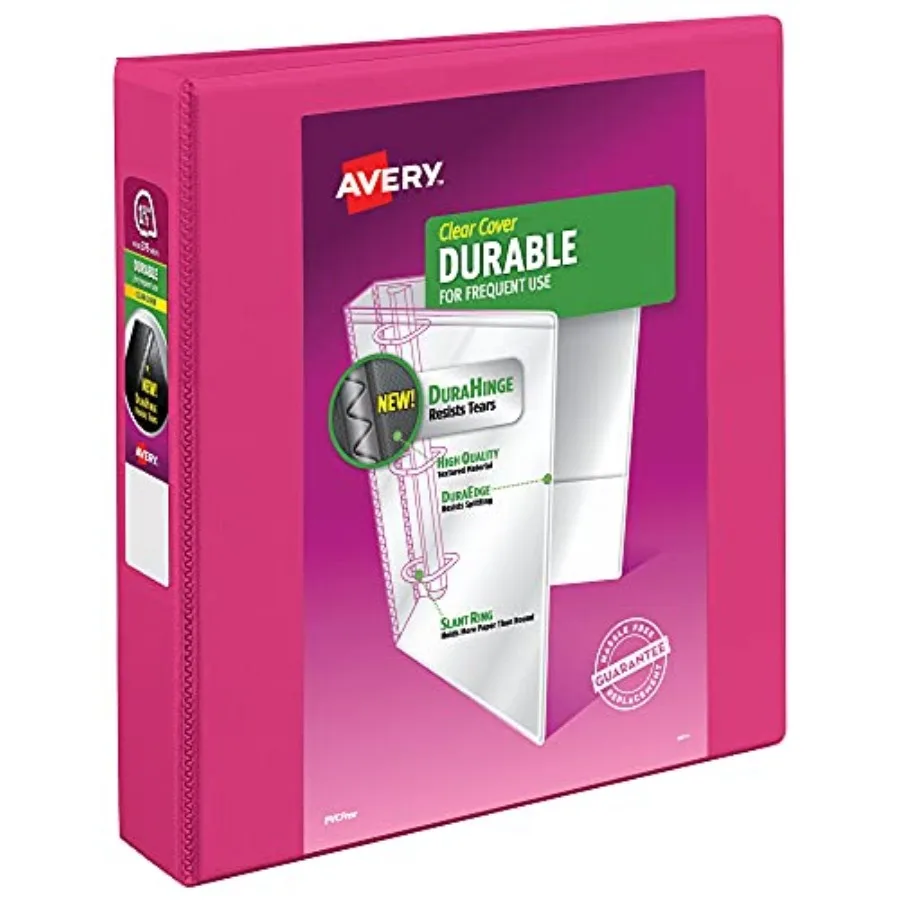 Durable View 3 Ring Binder, 1-1/2 Inch Slant Rings, 1 Pink Binder
Durable View 3 Ring Binder, 1-1/2 Inch Slant Rings, 1 Pink Binder