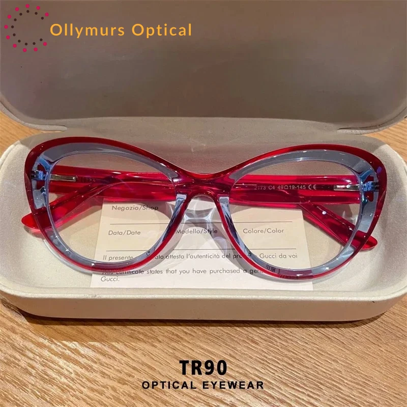 OLLYMURS Oval Fashion Two-colour Retro Frame TR90 Women Anti Blue Light Reading Glasses Customizable Prescription Myopia Hyperop
OLLYMURS Oval Fashion Two-colour Retro Frame TR90 Women Anti Blue Light Reading Glasses Customizable Prescription Myopia Hyperop