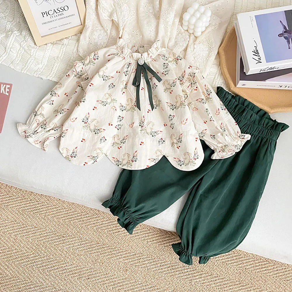 Floral Print Shirts+Pants 2Pcs for Kids Spring Children Clothes Sets Korean Style Girls Baby Long Sleeve Shirt Trousers Outfit S
Floral Print Shirts+Pants 2Pcs for Kids Spring Children Clothes Sets Korean Style Girls Baby Long Sleeve Shirt Trousers Outfit S