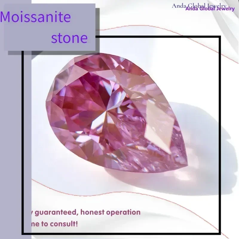 M-Top Moissanite Stone Pear Shaped Sakura Pink Color VVS1 with GRA Certificate for Gemstone Charms Beads for jewel making
M-Top Moissanite Stone Pear Shaped Sakura Pink Color VVS1 with GRA Certificate for Gemstone Charms Beads for jewel making