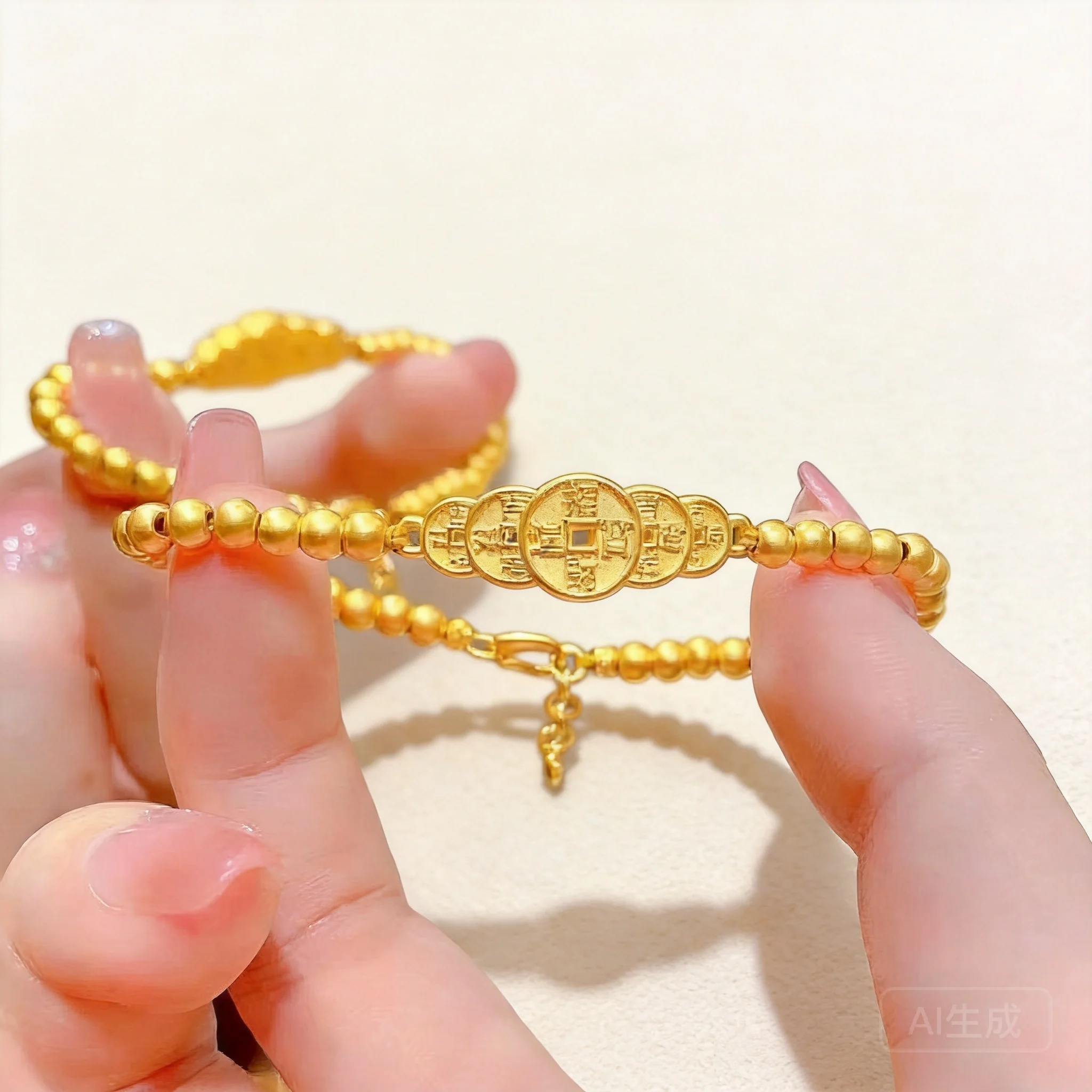 Chinese Style Lucky Five Emperor Coins Gold Color Beaded Bracelet For Women Vintage Auspicious Wealth Attract Blessing Adjustabl
Chinese Style Lucky Five Emperor Coins Gold Color Beaded Bracelet For Women Vintage Auspicious Wealth Attract Blessing Adjustabl