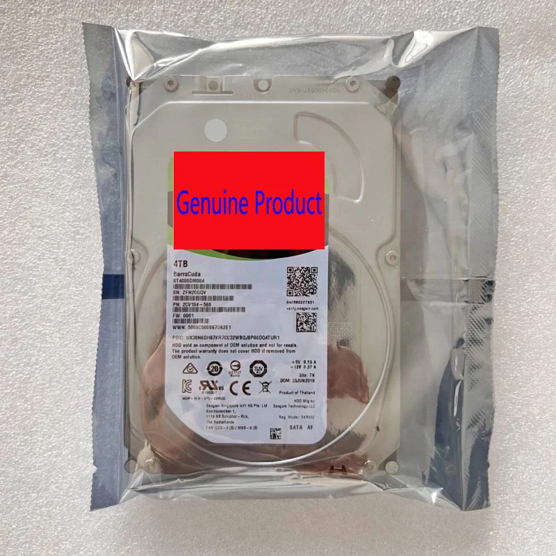 NEW BarraCuda 3.5 4TB Internal Hard Disk HDD 6Gb/s 256MB 5400rpm ST4000DM004
NEW BarraCuda 3.5 4TB Internal Hard Disk HDD 6Gb/s 256MB 5400rpm ST4000DM004