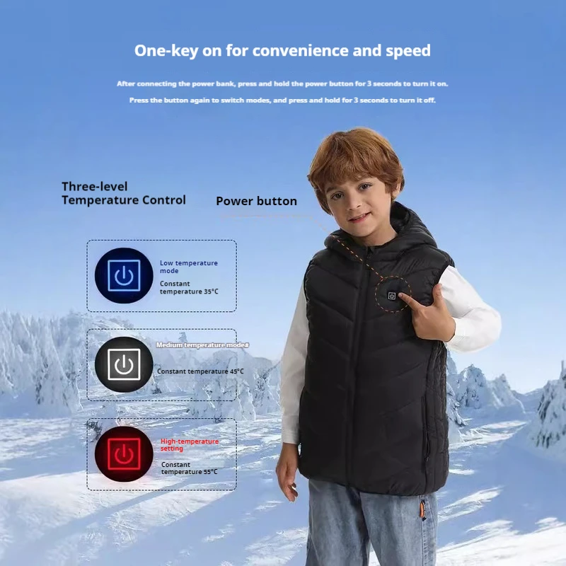 New Winter Children Intelligent Temperature Control Heating Warm Motorcycle Rider Vest Comfortable Cold-Resistant(No Power Bank)
New Winter Children Intelligent Temperature Control Heating Warm Motorcycle Rider Vest Comfortable Cold-Resistant(No Power Bank)
