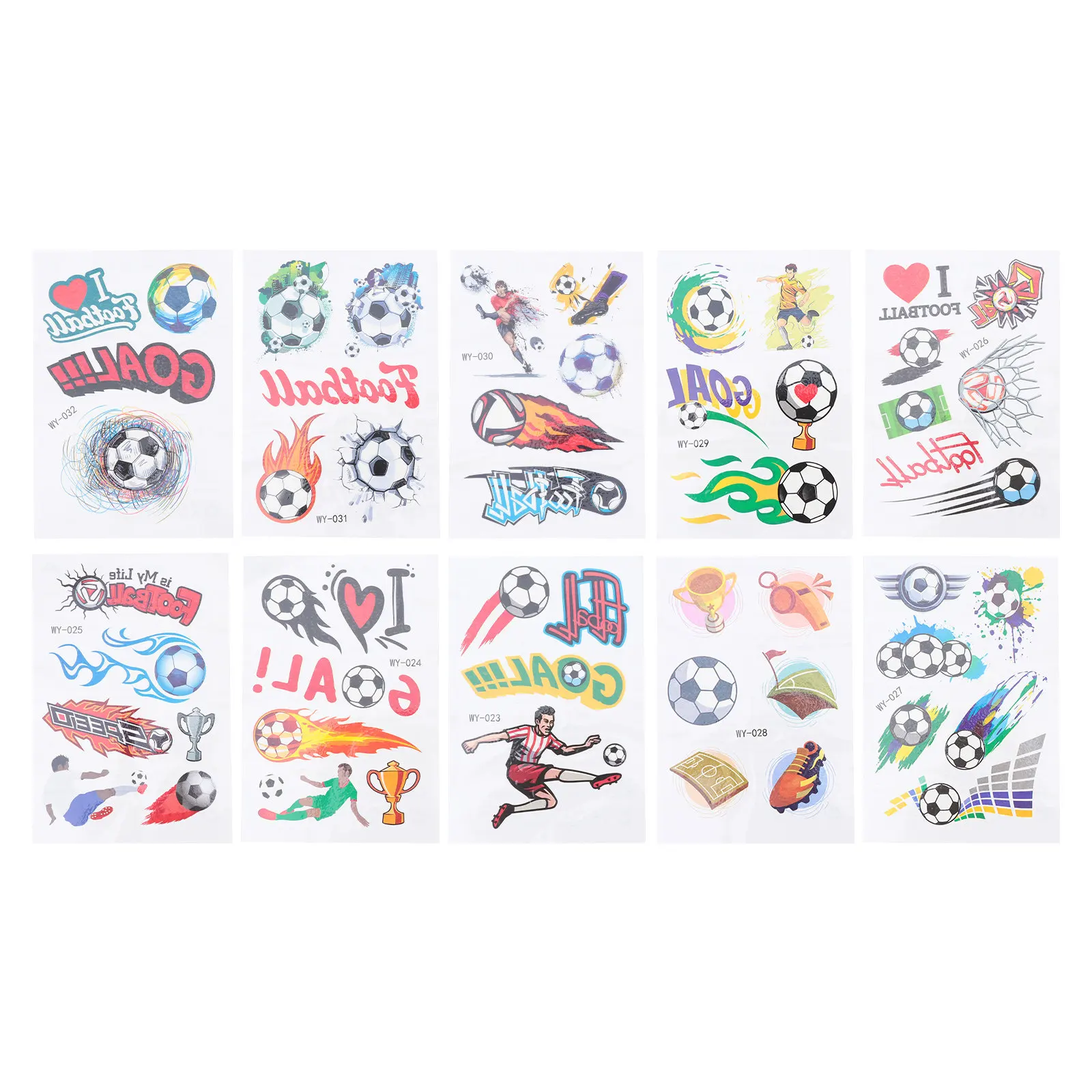 10pcs Football Stickers Body Art Waterproof Creative Sports Themed Kids Cartoon Body Tattoos Sticker Temporary Decal
10pcs Football Stickers Body Art Waterproof Creative Sports Themed Kids Cartoon Body Tattoos Sticker Temporary Decal