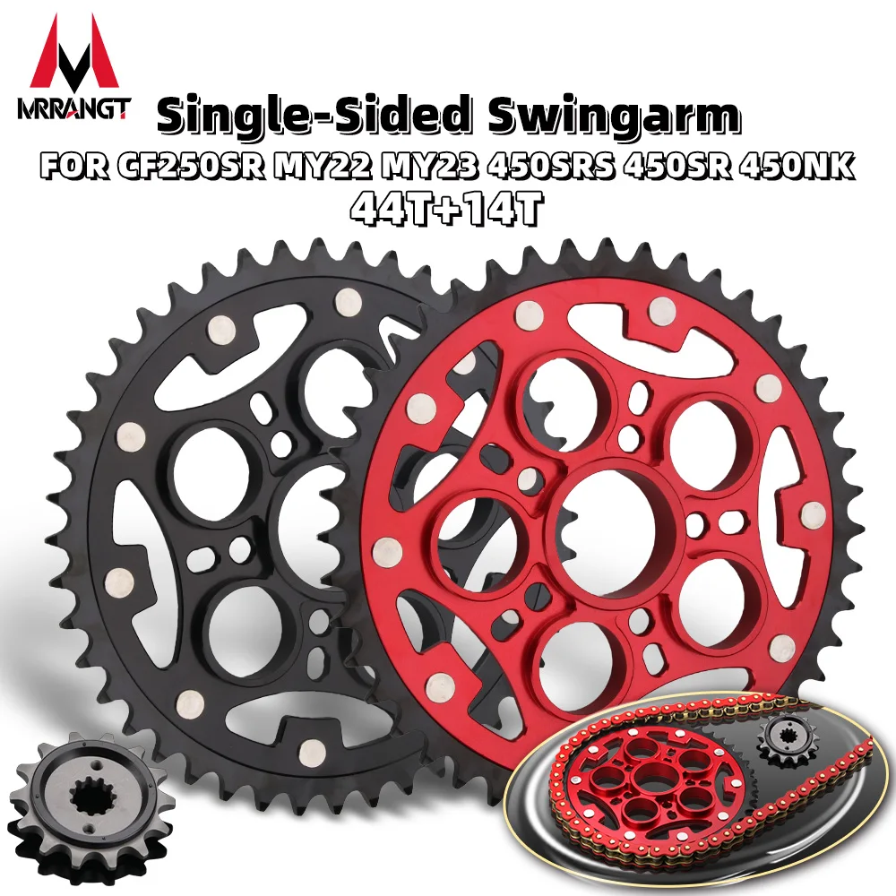 MRRANGT Motorcycle Sprocket Kit 14T 44T Large Gear For CFMOTO 250SR MY22 MY23 450SRS 450NK 450SR Single Swingarm
MRRANGT Motorcycle Sprocket Kit 14T 44T Large Gear For CFMOTO 250SR MY22 MY23 450SRS 450NK 450SR Single Swingarm