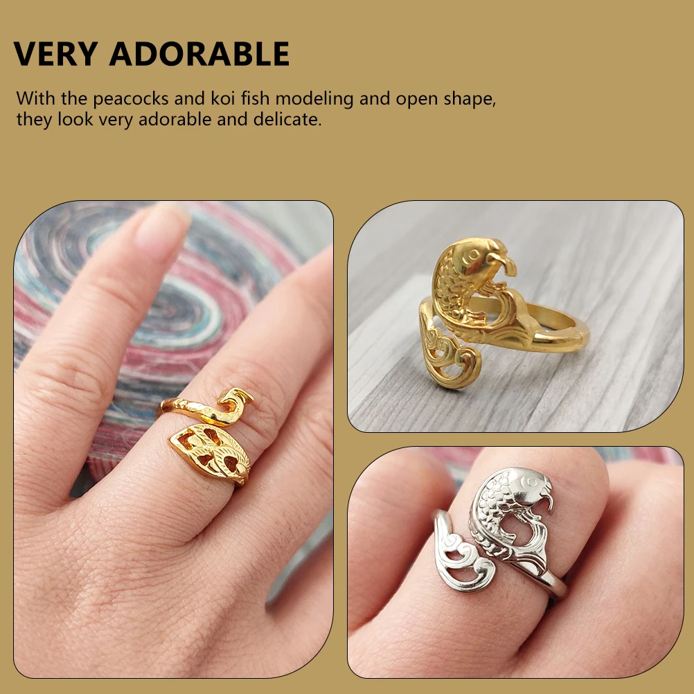 4pcs Retro Alloy Open Finger Rings For Knitting Crochet Sewing Yarn Guide Delicate Finger Ornament Ring Vintage Creative
4pcs Retro Alloy Open Finger Rings For Knitting Crochet Sewing Yarn Guide Delicate Finger Ornament Ring Vintage Creative